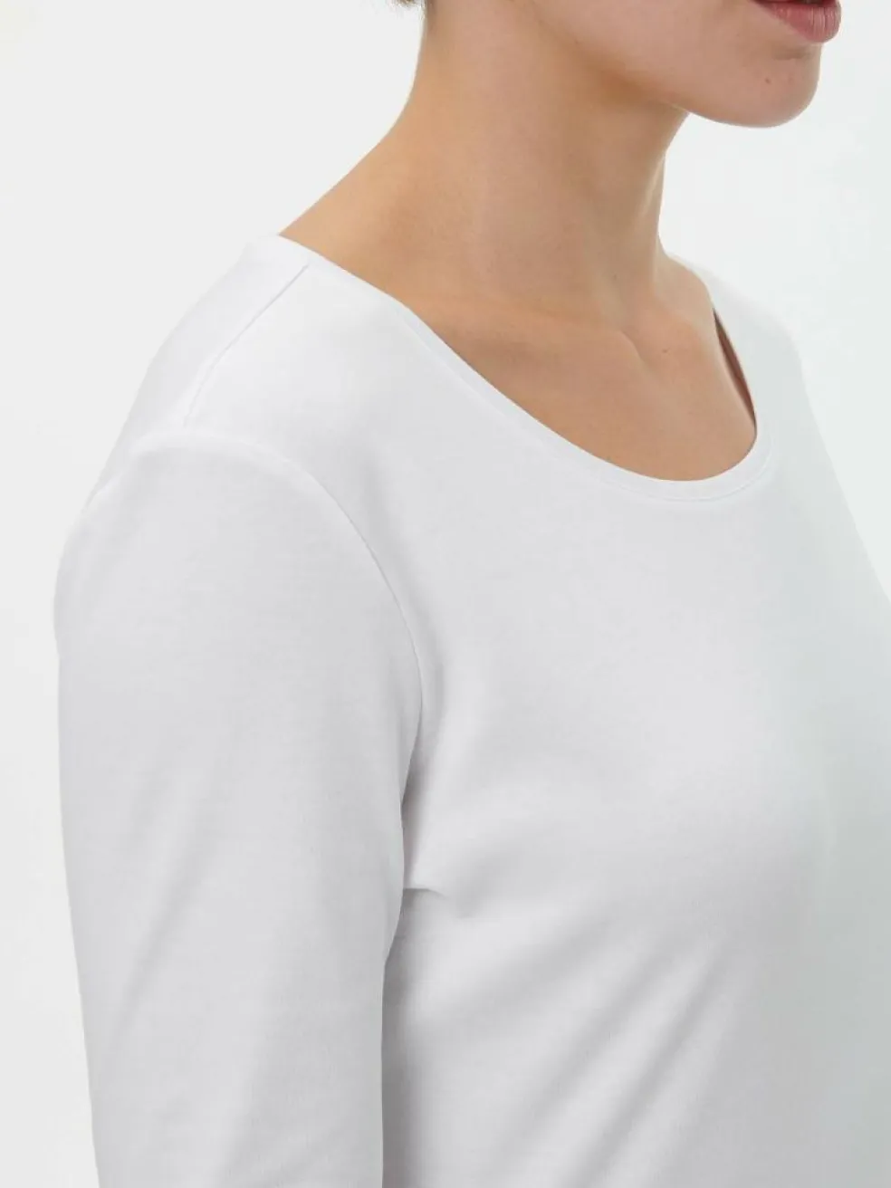 Langarmshirt aus Bio-Baumwolle, 11 weiss, 38, GOTS