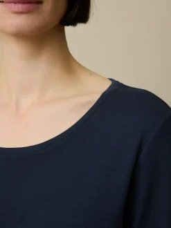 Langarmshirt aus Bio-Baumwolle, 81 mitternachtsblau, 38, GOTS