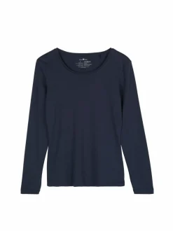 Langarmshirt aus Bio-Baumwolle, 81 mitternachtsblau, 38, GOTS