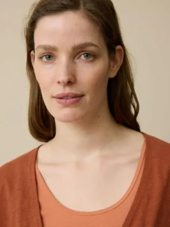 Langarm-Wickelshirt aus Bio Baumwolle/Hanf, 22 kastanie, 36, GOTS