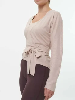 Langarm-Wickelshirt aus Bio Baumwolle/Hanf, 73 camelie, 44, GOTS