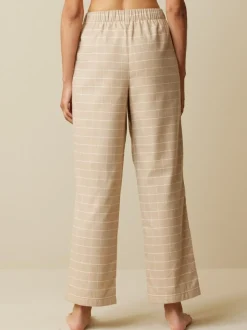 Lange Schlafhose aus Bio-Baumwolle, 44 sand melange, XS, GOTS