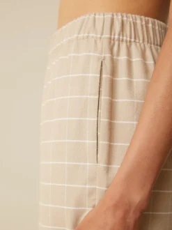 Lange Schlafhose aus Bio-Baumwolle, 44 sand melange, XS, GOTS