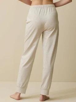 Lange Schlafhose aus Bio-Baumwolle, 14 natur melange, S, GOTS