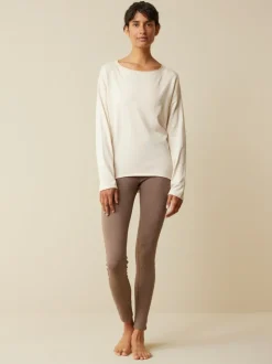 Legging aus Bio Baumwolle, 62 walnuss melange, 38, GOTS