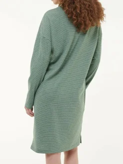 Nachthemd aus Bio-Baumwolle, 96 eucalyptus/natur melange ringel, S, GOTS