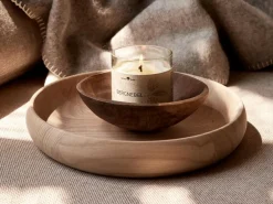 Natürliche Rapswachskerze BERGNEBEL im rezyklierten Glas, Baumwolldocht, 325 ml, H 9,5 cm, ø 8,5 cm