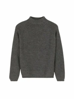 Pullover aus Alpakawolle, 02 anthrazit melange, S