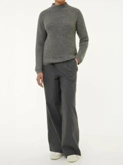 Pullover aus Alpakawolle, 02 anthrazit melange, S