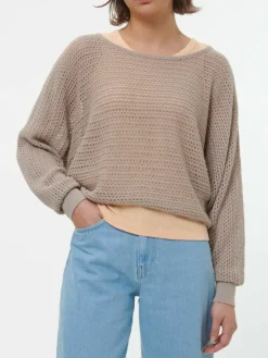 Pullover aus Alpakawolle, 73 camelie, S