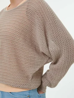 Pullover aus Alpakawolle, 73 camelie, S