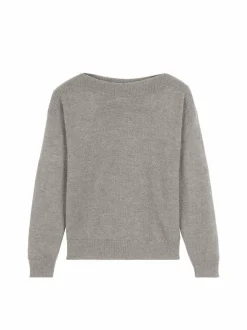 Pullover aus Alpakawolle, 04 grau melange, S