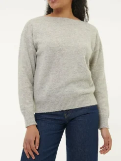 Pullover aus Alpakawolle, 04 grau melange, S