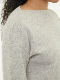 Pullover aus Alpakawolle, 04 grau melange, S