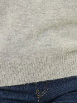 Pullover aus Alpakawolle, 04 grau melange, S