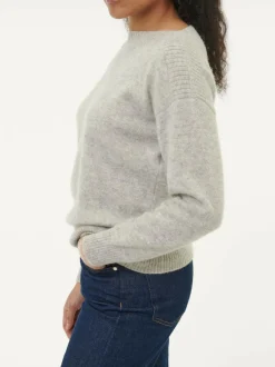 Pullover aus Alpakawolle, 04 grau melange, S