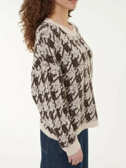 Pullover aus Alpakawolle, 09 hahnentritt chocolate, S