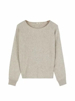 Pullover aus Bio-Baumwolle und Wolle, 44 sand melange, S, GOTS