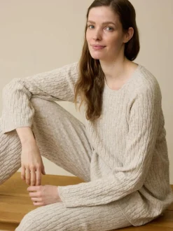 Pullover aus Bio-Baumwolle und Wolle, 44 sand melange, S, GOTS