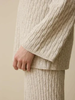 Pullover aus Bio-Baumwolle und Wolle, 44 sand melange, S, GOTS