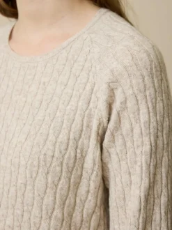 Pullover aus Bio-Baumwolle und Wolle, 44 sand melange, S, GOTS