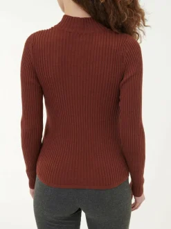 Pullover aus Bio-Baumwolle und Alpaka, 76 mahagoni, S, GOTS