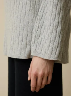 Pullover aus Bio-Baumwolle und Wolle, 04 grau melange, S, GOTS