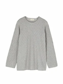 Pullover aus Bio-Baumwolle und Wolle, 04 grau melange, S, GOTS