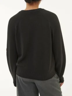 Pullover aus bio-Baumwolle und Wolle, 01 schwarz, S, GOTS