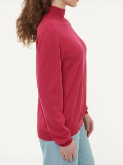 Pullover aus Bio-Baumwolle, 28 weinrot, S, GOTS