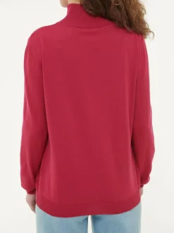 Pullover aus Bio-Baumwolle, 28 weinrot, S, GOTS