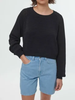 Pullover aus Bio-Baumwolle, 01 schwarz, S, GOTS