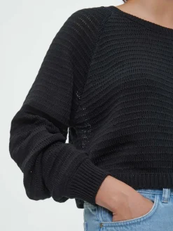 Pullover aus Bio-Baumwolle, 01 schwarz, S, GOTS