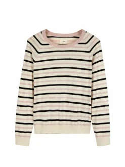 Pullover aus Bio-Baumwolle, 41 rose/multistreif, S, GOTS