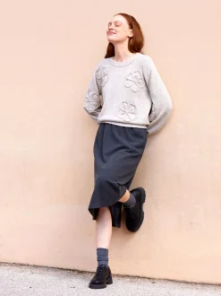 Pullover aus bio-Baumwolle und Wolle, 44 sand melange, S, GOTS