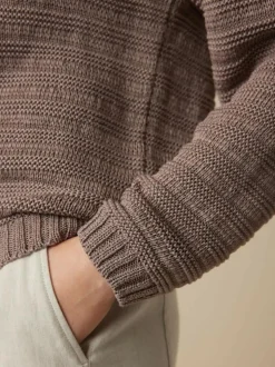 Pullover aus Bio-Baumwolle, 05 mauve, L, GOTS