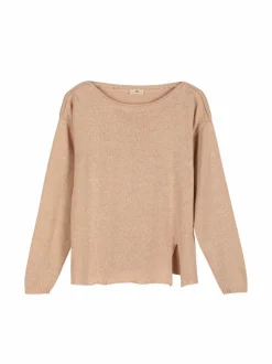 Pullover aus Bio-Baumwolle und Leinen, 60 natur mouliné, L, GOTS