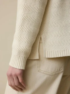 Pullover aus Bio-Baumwolle und Wolle, 13 natur, XL, GOTS