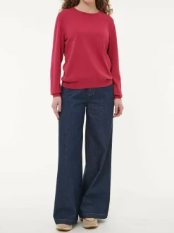 Pullover aus Bio-Baumwolle, 28 weinrot, S, GOTS