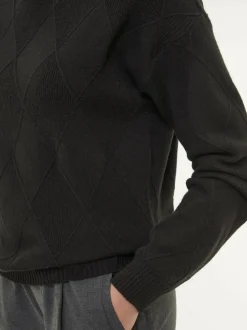 Pullover aus Bio-Baumwolle und Wolle, 01 schwarz, S, GOTS