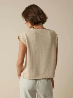 Pullover aus Bio-Baumwolle und Leinen, 60 natur mouliné, XL, GOTS