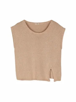 Pullover aus Bio-Baumwolle und Leinen, 60 natur mouliné, XL, GOTS