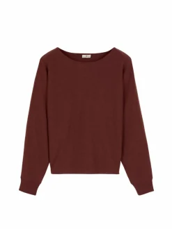 Pullover aus Bio-Baumwolle und Wolle, 76 mahagoni, S, GOTS