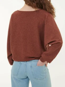 Pullover aus Bio-Baumwolle und Wolle, 76 mahagoni, S, GOTS