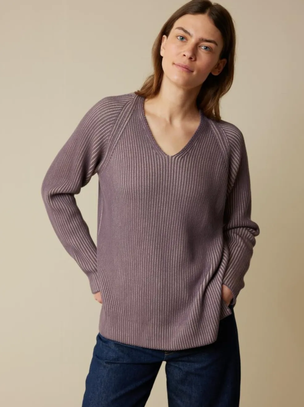 Pullover aus Bio-Baumwolle, 86 taube melange, M, GOTS