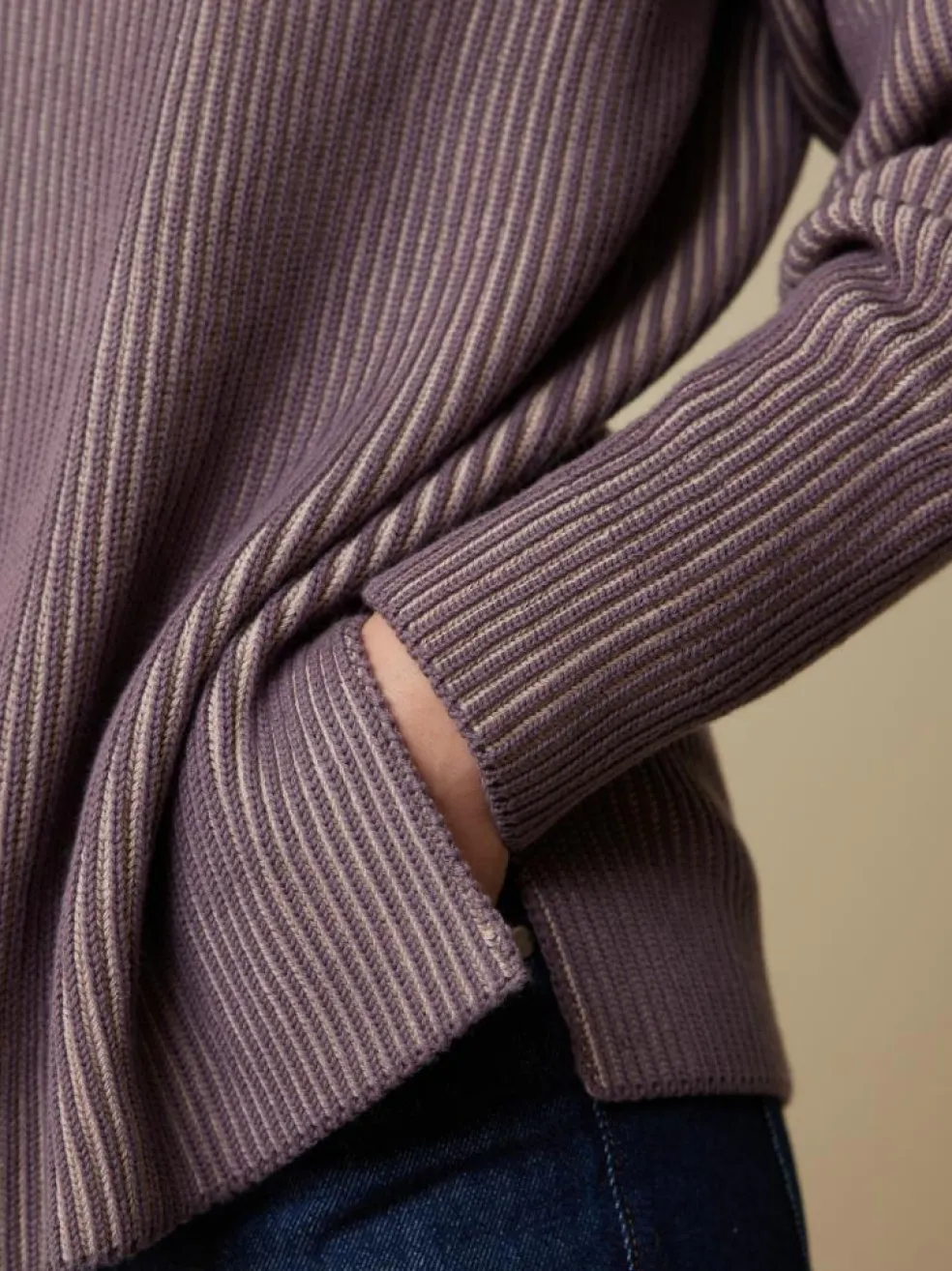 Pullover aus Bio-Baumwolle, 86 taube melange, M, GOTS