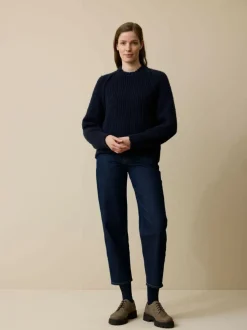 Pullover aus Bio-Wolle, 39 dunkelblau, S, GOTS