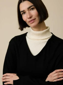 Pullover aus Bio-Wolle, 01 schwarz, S, GOTS