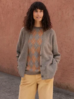 Pullover aus Yak, Kamelhaar und Schurwolle, 79 yak intarsia hasel/kamel, S