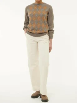 Pullover aus Yak, Kamelhaar und Schurwolle, 79 yak intarsia hasel/kamel, S